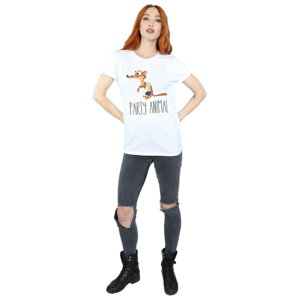 Disney Womens/Ladies Zootropolis Party Animal Cotton Boyfriend T-Shirt