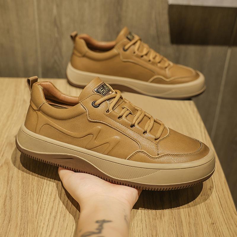 

Casual leather shoes 2025 autumn new men s fashion trend platform men s shoes student sports board shoes 2025 38