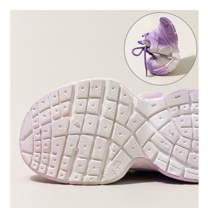 New Velcro Girls Sports Shoes Fashion Design Cartoon Wear-resistant Comfortable Soft-soled Running Shoes