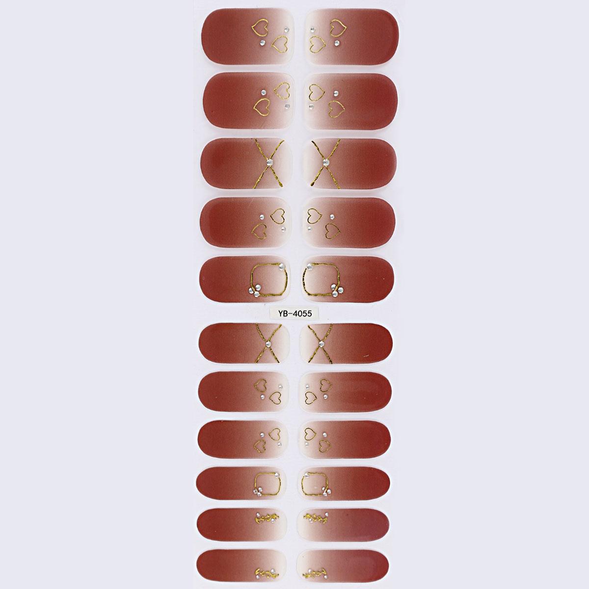 22 Stuks Semi-Uitgeharde Gel Nagellak Sticker Pure Nagellak Wraps Langdurige Volledige Dekking Gel Sticker Nagel Decoratie