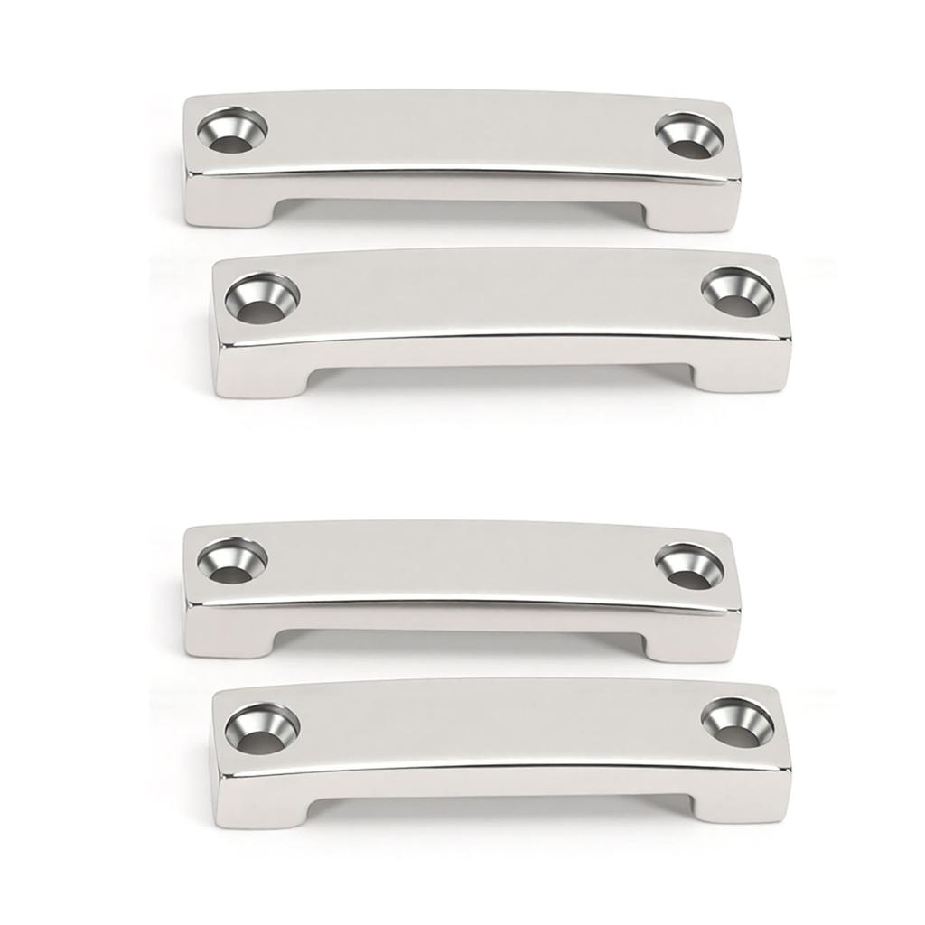 4 pezzi Pad Occhiello Cinghia Superiore Barca Occhielli Passanti Acciaio Inossidabile Occhielli di Fissaggio per Kayak Barca Nautica con Viti