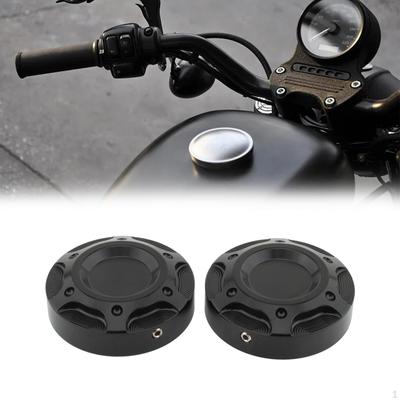 2Pcs Motorcycle Frame Hole Cover Cap Replaces 54mm for Harley X350 Black