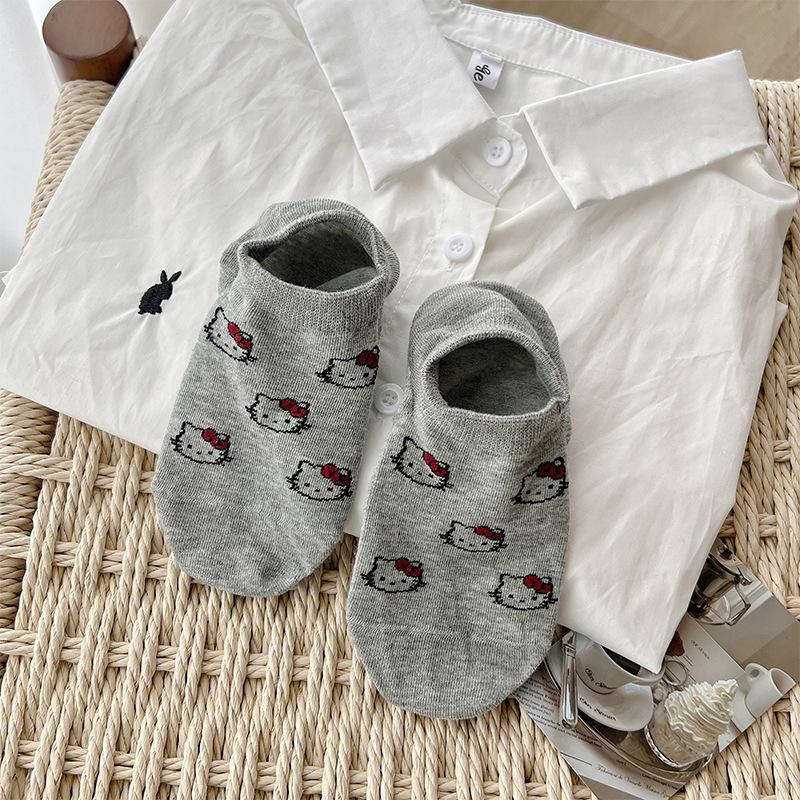Thickened Fleece Mid-Leg Socks Vintage Dot Gauze Fluffy Bear Stockings Warm And Cute Cartoon Trendy Socks