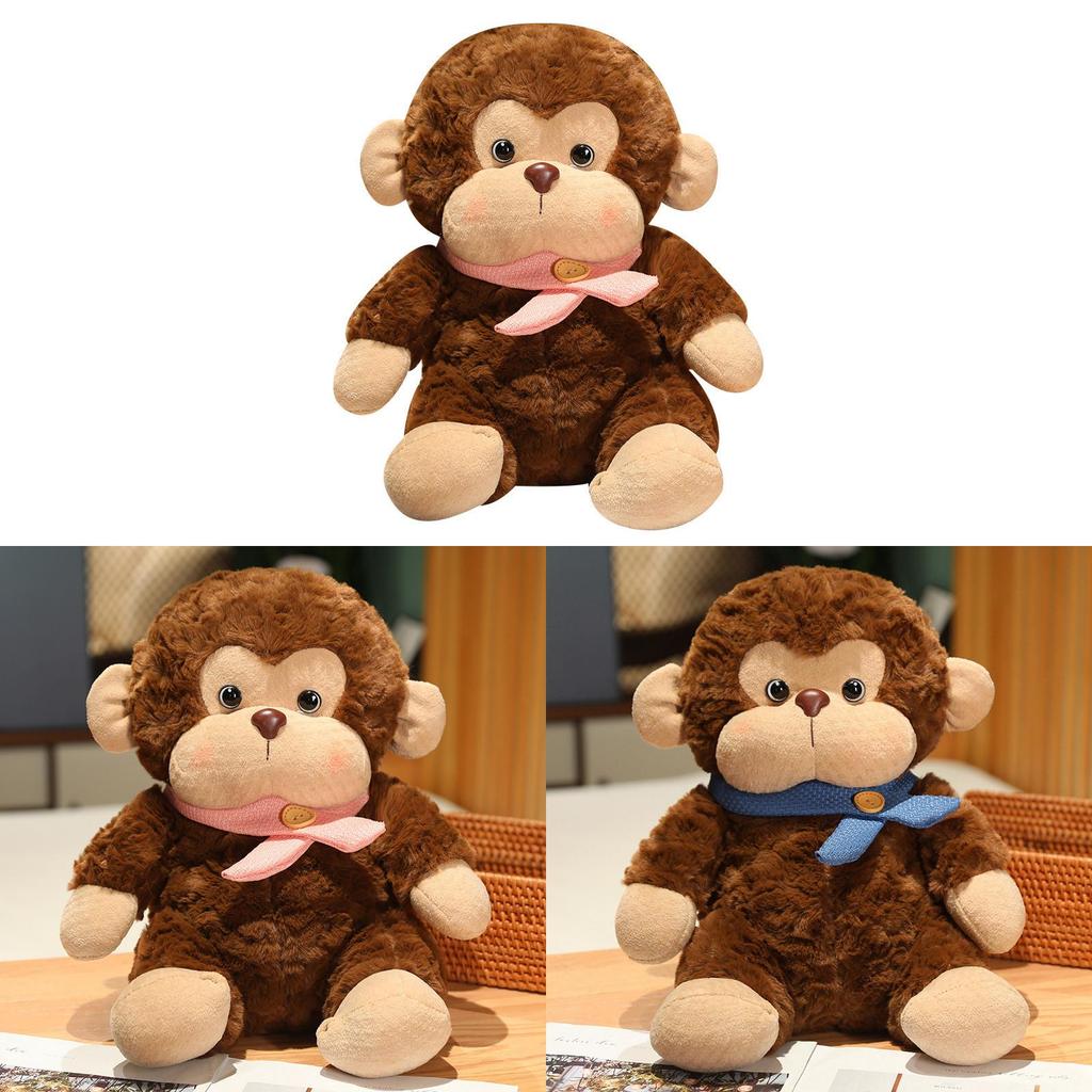 Accu Play Building Block Monkey Plush Toy With Soft Short Pile For Kids Gift