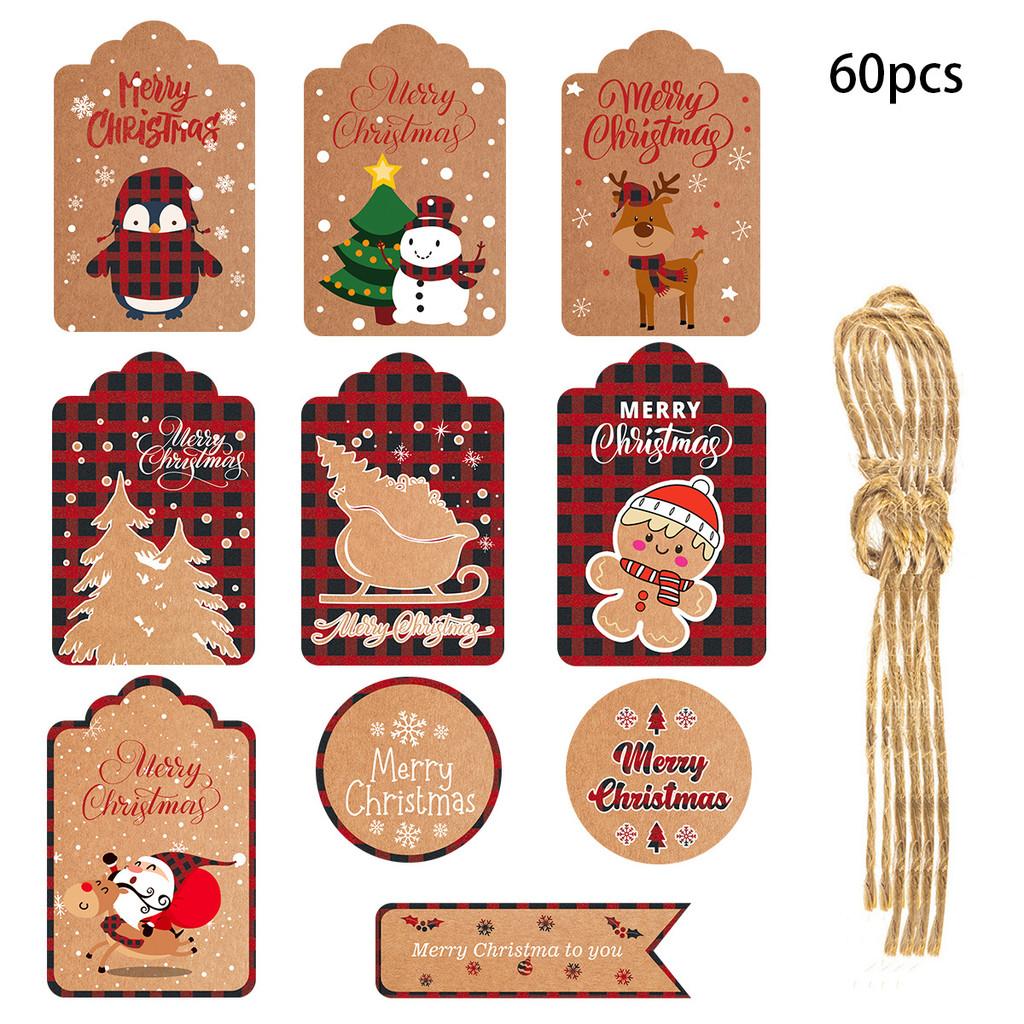 Themed Christmas Paper Gift Tags With Vintage Snowman For Festive Event Decor
