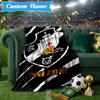 Custom Name Vasco Football Crest Emblem Blanket Lightweight Ideal Bedding Blanket Perfect for Travel, Camping, Living Rooms, Sofas, Christmas Gift
