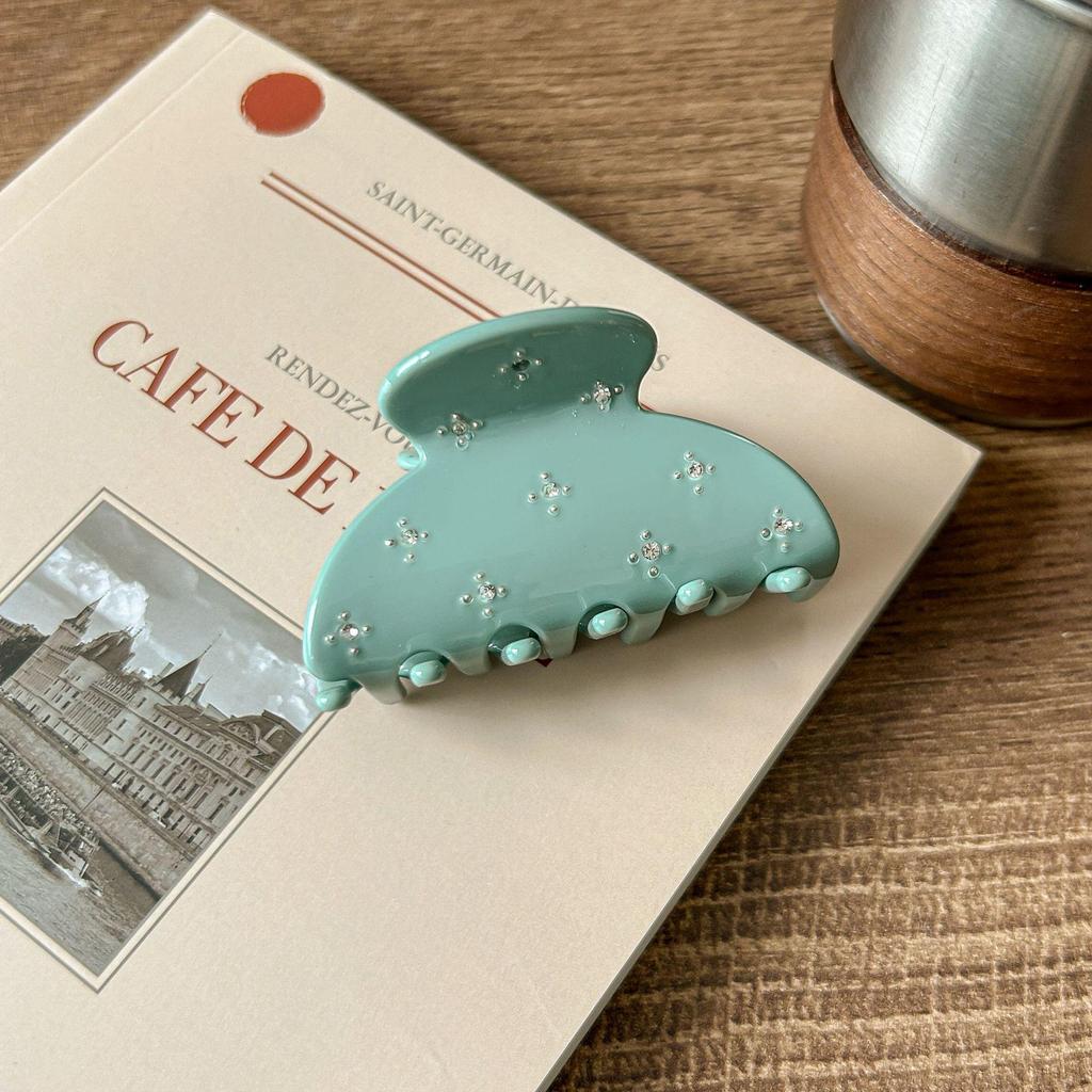 Teile Schönheit ~ Acetat Bonbonfarbe Haarspange mit Diamantnieten, Frisches Hai-Design, Elegantes & Kompaktes Haaraccessoire