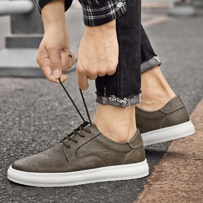 Zapatos Casuales para Hombre que Combinan con Todo 2024 Nuevas Zapatillas de Hombre Zapatos de Skate de Cuero Genuino para Hombre Zapatos Vulcanizados para Hombre de Alta Calidad
