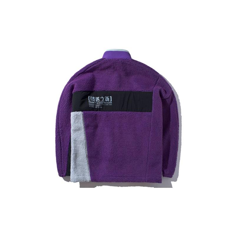 Li Ning Badfive Basketball Series Half-Zip Color Block Warm Pullover Sweatshirt Men sweatshirt Ultraviolet AWDP609-2