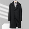 Autumn and Winter British Men's Woolen Coat Medium and Long Suit Collar Thickened Wool Woolen Coat