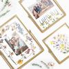 Gold Picture Frame Set - /w 68 Pcs Dried Flowers and Tweezer - Double Glass Frame for Pressed Flowers, Pressed Flower Frames for Handicrafts, Photo