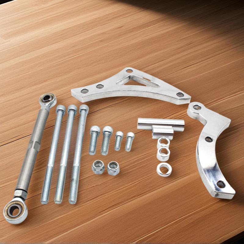 Silver Billet Aluminum Alternator Bracket with