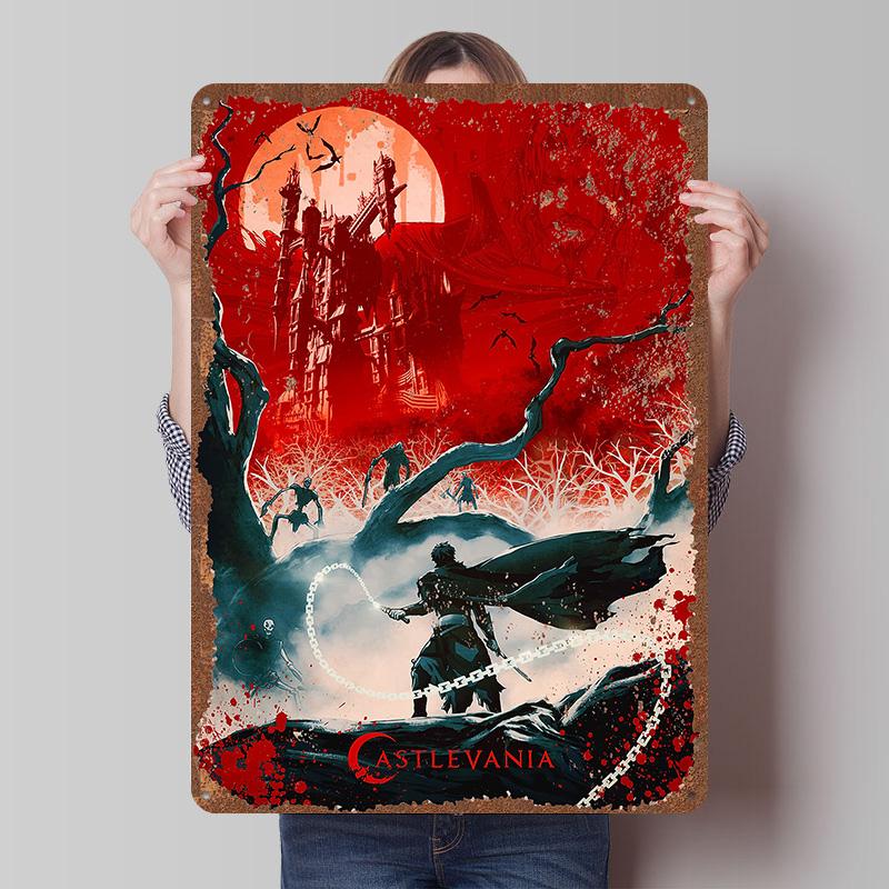 CastlevaniaS Tinplate Posters Customizable Wall Art Retro Vintage Metal Tin Signs for Gaming Room Decoration Aesthetic House
