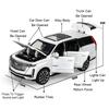 1:32 Scale Escalade Mini Toy Model Cars Alloy Diecast SUV Shock Absorption Sound Light Doors Opened Ornament Vehicles Boys Gifts
