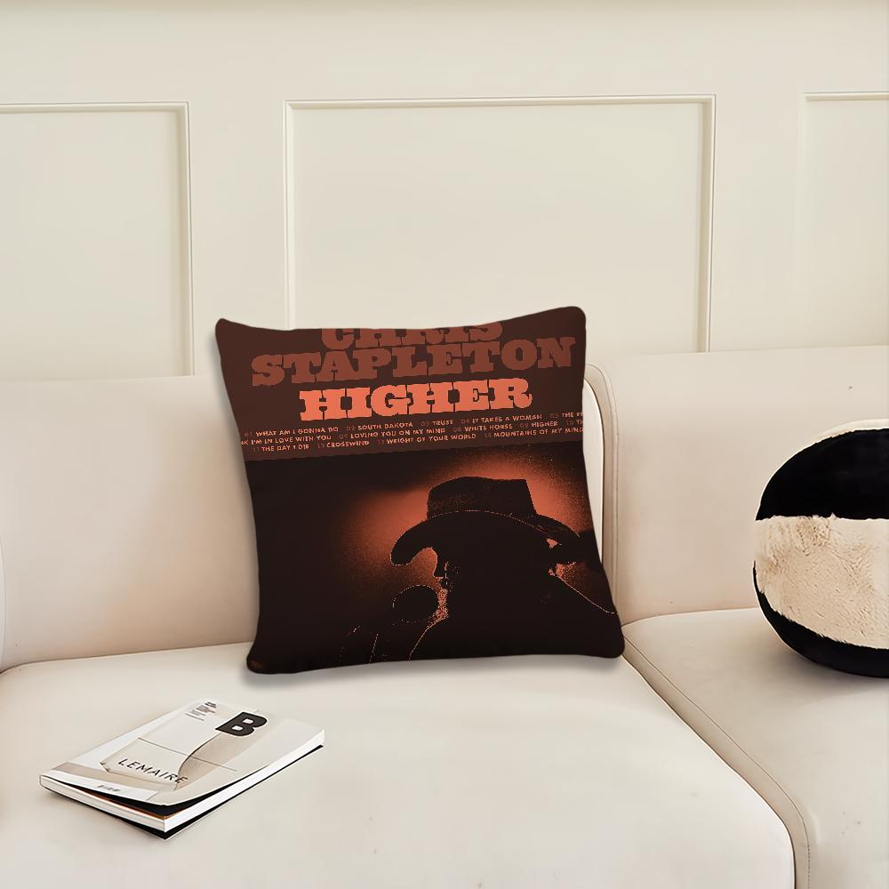 Guitarist C-Chris S-Stapleton Pillow Case Home Sofa Living Room Office Shop Cover Printing Comfort Decoration Nordic Simplicity