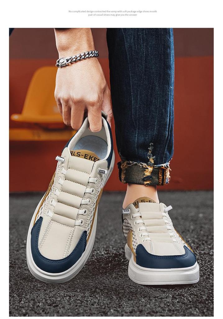2025 Summer Men's Breathable Mesh Casual Board Shoes - Fashionable & Versatile