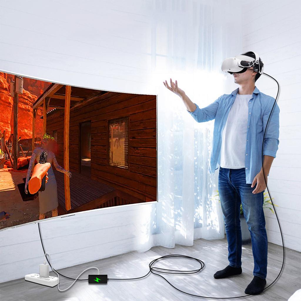 Flexible Long Link Cable for Quest 2 VR Headset High Speed Data Transfer Cord High-Speed Data Transfer Cable 5M