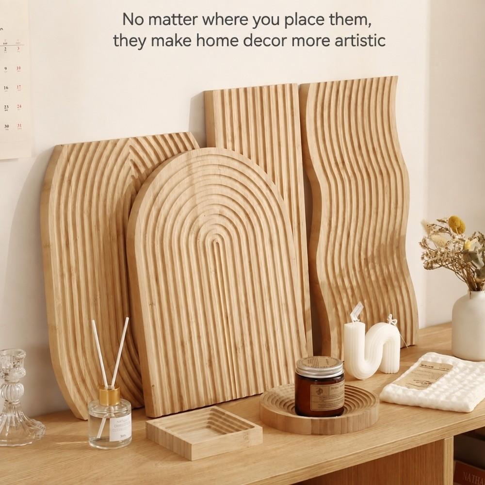 Geometric Wooden Tray Boho Style Serving Tray New Wooden Serving Tray Home Decoration