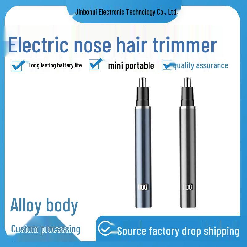 Portable Electric Aluminum Nose Hair Trimmer for Men & Women