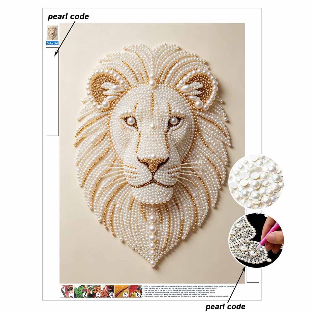Kit Pittura Diamante Ricamo Perle Fai da Te Leone Maestoso Perline Scintillanti Arte Artigianato Decorazione Fatta a Mano Regalo per la Casa