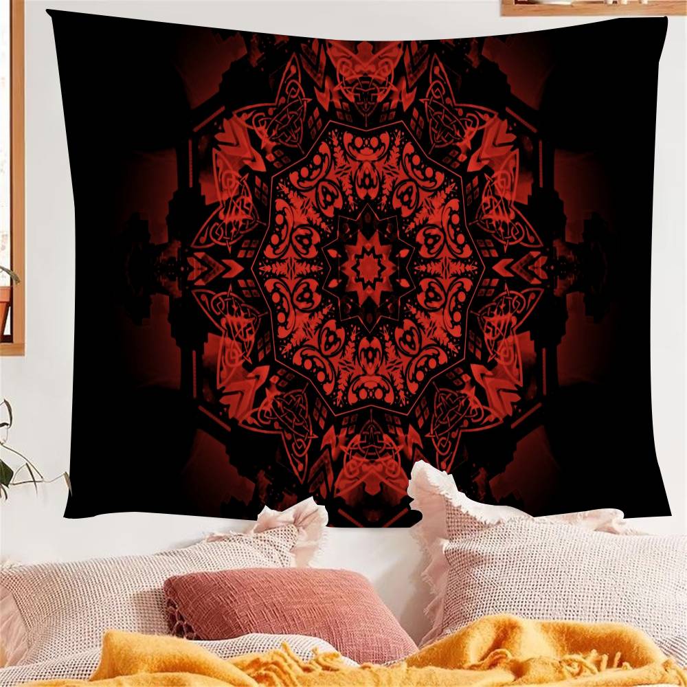 Indian Mandala Anime Tapestry Hanging Tarot Hippie Wall Rugs Dorm Home Decor 74x94cm(29x37in)