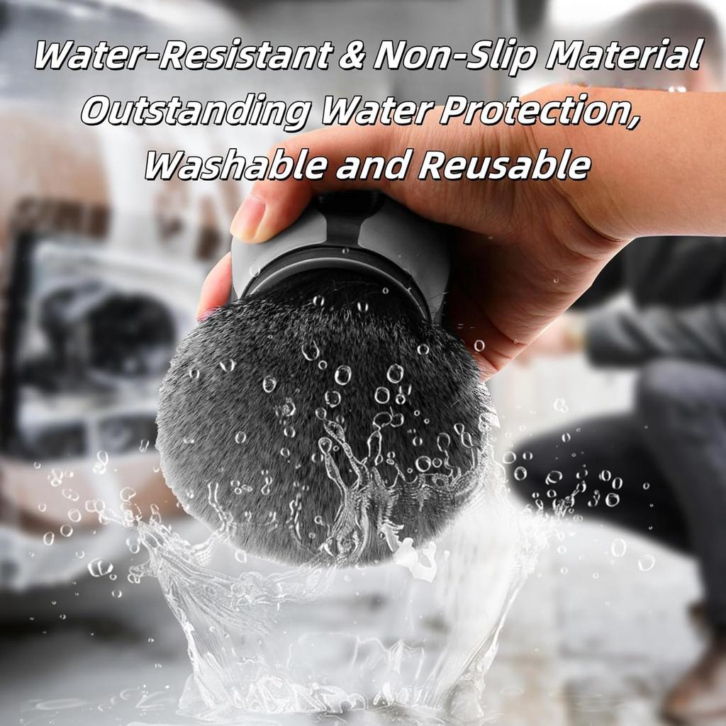 Car Interior Detailing Brush, Soft Bristle Cleaning Tools with Waterproof Ergonomic Handle Car Wash Brush, Car Accessories with Bracket for Women