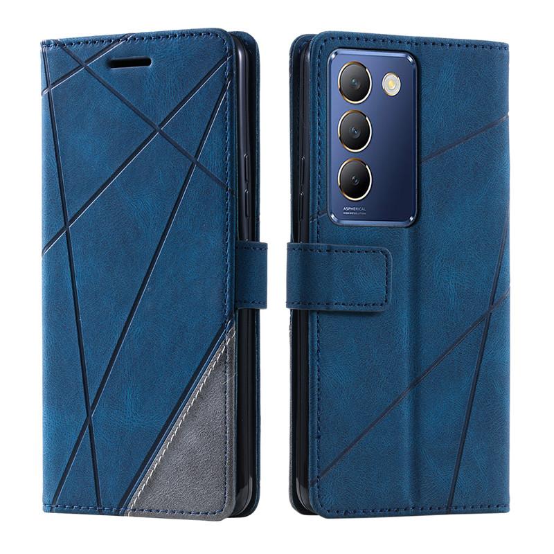 VIVO V40 SE V30 Lite Y200e Y100 Y03 Y18 4G Y28S Y38 5G uchun Hamyon Qopqoqli Chexol Qopqoq Couqe Teri Magnit Telefon Himoya Sumkalari
