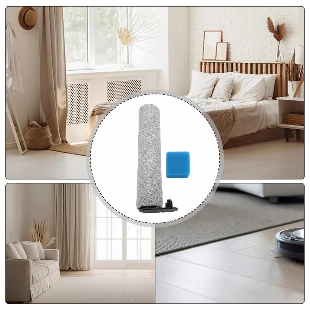 Cordless Floor Cleaner Roller Brush Filter Long-Term Durability