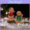 Christmas Gingerbread Man Figure Resin Cartoon Festive Decor For Holiday Celebration