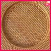 13 Inch Handmade Rattan Plate Decorative Round Placemat Bread Snack Serving Tray Table Decor Natural