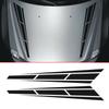 2x Black Car Exterior Racing Stickers Front Hood Decal Strip Tape Kit Universal