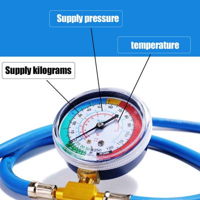 AC R134A Auto Klimaanlage Kältemittel Nachfüllen Messschlauch Manometer Set