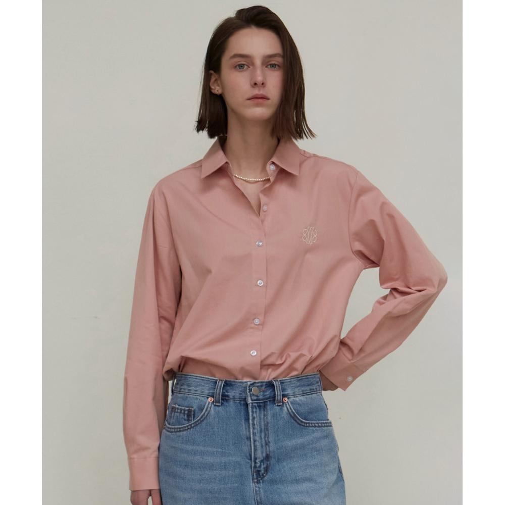 

NICKNICOLE MODERN COLLAR SHIRTPINK