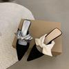 Fashion 2024 Summer Women Pointed Toe High Heels Sandals Bowknot Fashion Flower Woman Shoes Slingback Woman Slippers