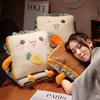 Cartoon Toast 2-in-1 Cooling Pillow Blanket: Office Nap Face-Down Pillow & Car Back Cushion