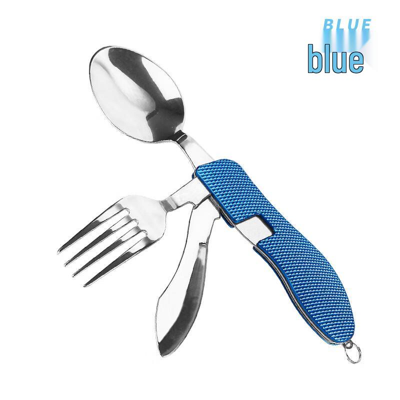 Portable 3-in-1 Outdoor Stainless Steel Folding Utensil Set