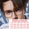 Reading Farsighted Glasses For Men Square Prescription Transparent Eyeglasses TR90 Anti Blue Light Computer TiredEyesightGlasses