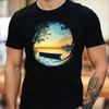 T-Shirt Herren Boot auf Sumpflandschaft Motiv Baumwolle Größe S bis 5XL