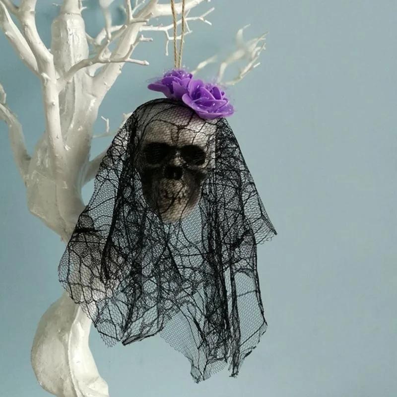 

Foam Skull Bride Clothes Bone Head Scene Layout Props Halloween Skull Hanging Ornaments Home Decorations Festival Party Supplies