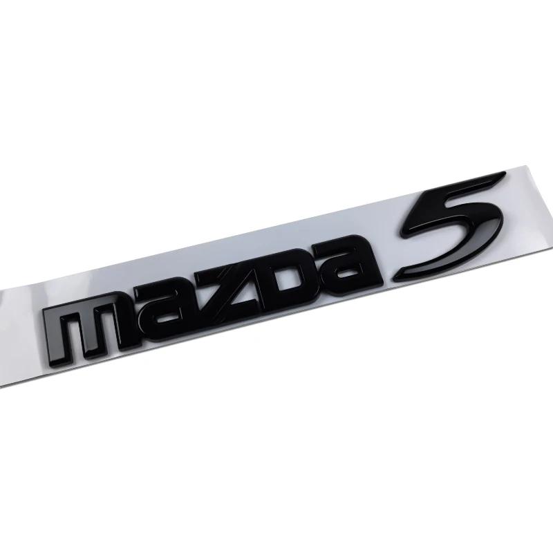 Plastic Car Front Trunk Emblem for Mazda 5 Logo Steering Wheel Badge 3D Body Replaced Sticker Rear Tail Refitting Decoration DW4RW