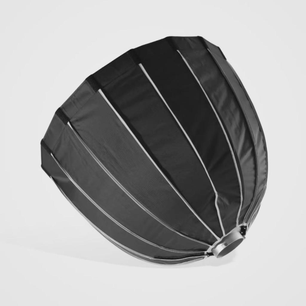 120CM Quick-Release Parabolic Softbox with Bowens Mount and Portable Honeycomb Grid Diffuser.