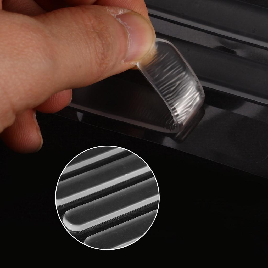 Clear Silicone Bumper Strips Self Adhesive Anti Furniture Protector for Cabinet Door Desk Edge Table Wall Corner