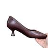 Solid color pointed thin heel single shoes autumn and winter new black professional work shoes low heel commuter fashion single shoes women