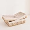 Bohemia Tabletop Fruit Container Hollow Out Straw Storage Basket Bin  Home Decor