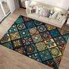 Colorful Geometric Carpet with Vintage Floral Tile Patterns Suitable for use as an anti-slip for living room bedroom sofas