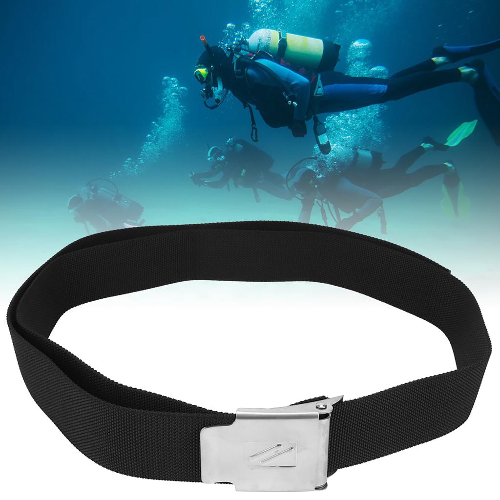 Diving Weight Belt Snorkeling Webbing Strap Waist Belt  with Adjustable Stainless Steel Buckle for Scuba Diving Supplies