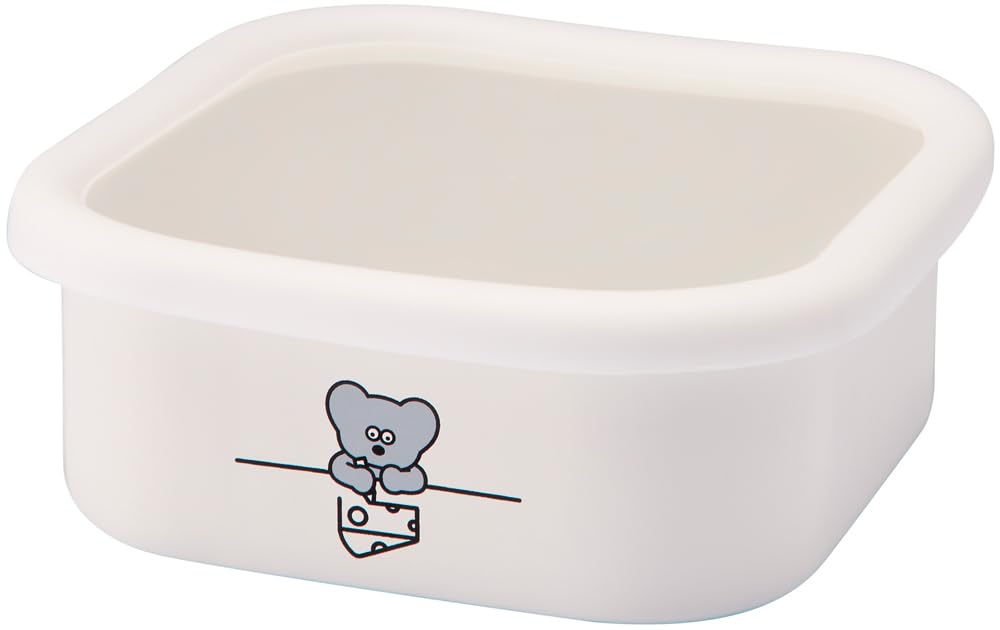 

Toyoho ANDY THE MOUSE Enamel Square Stocker, White, Large, AMJ-2315