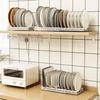 Carbon Steel Dish Drain Rack Adjustable Pot Lid Organizer Practical Kitchen Utensils Rack  Pantry