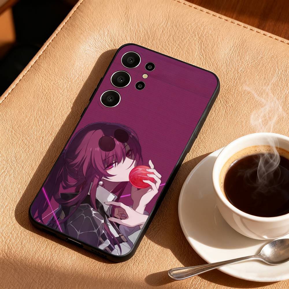Honkai Star Rail Game Kafka Phone Case For Samsung S26,S25,24,23,22,30,21,10,9,Ultra,Plus,Lite,Black Soft Case
