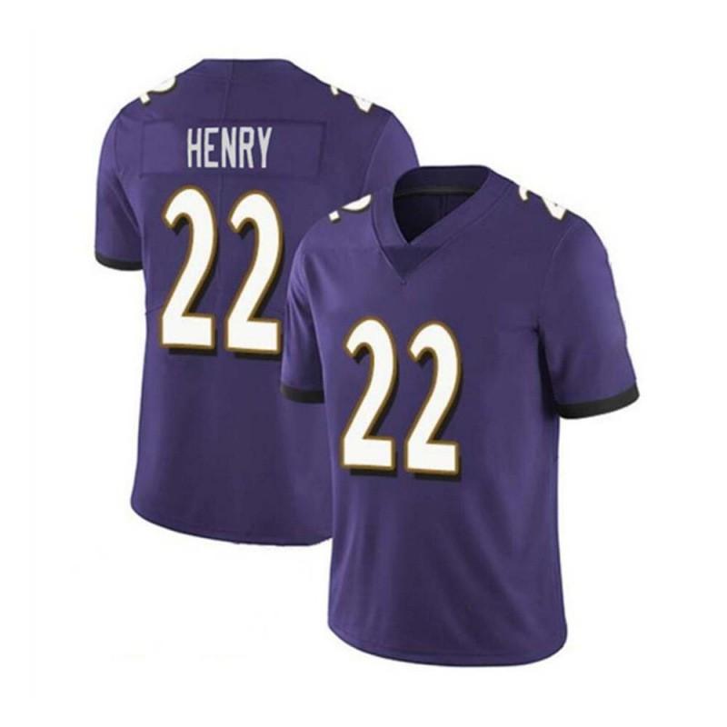 Baltimore Ravens 8 JACKSON 22 HENRY Football Jersey Embroidered Sports Uniform